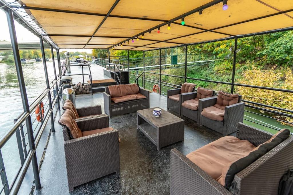 Grande Peniche 4 Ch - 10 Pers -Paris - Ile De Puteaux- Terrasses Villa Eksteriør bilde