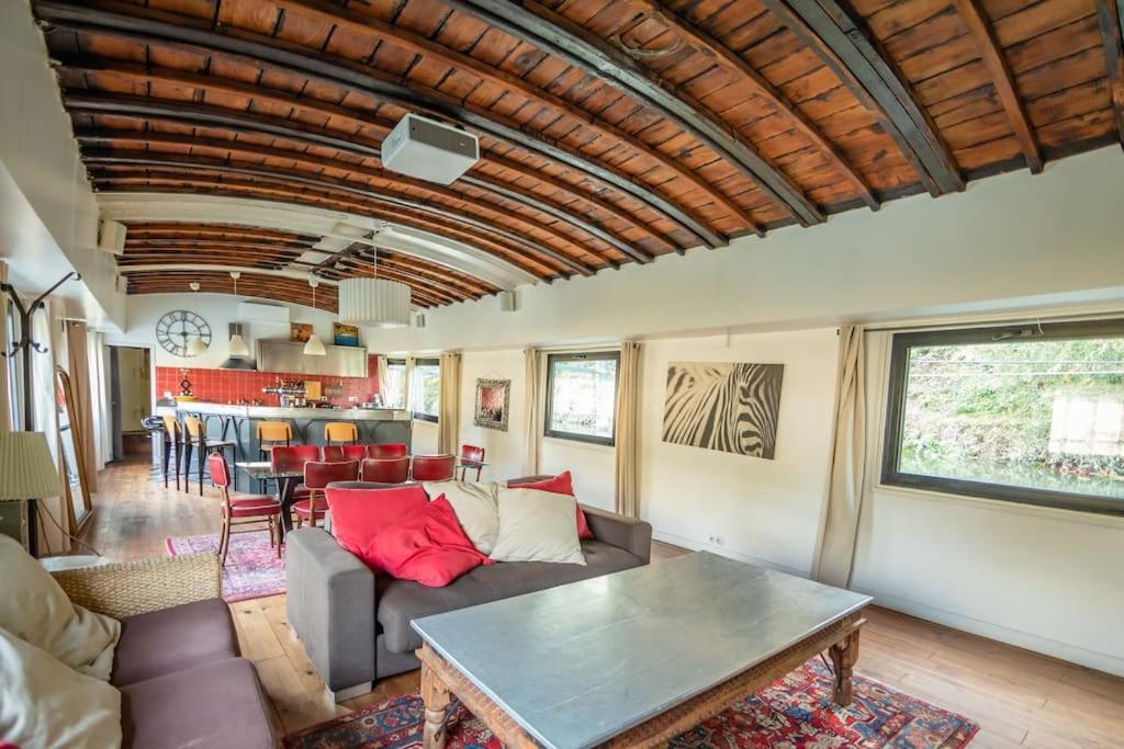 Grande Peniche 4 Ch - 10 Pers -Paris - Ile De Puteaux- Terrasses Villa Eksteriør bilde