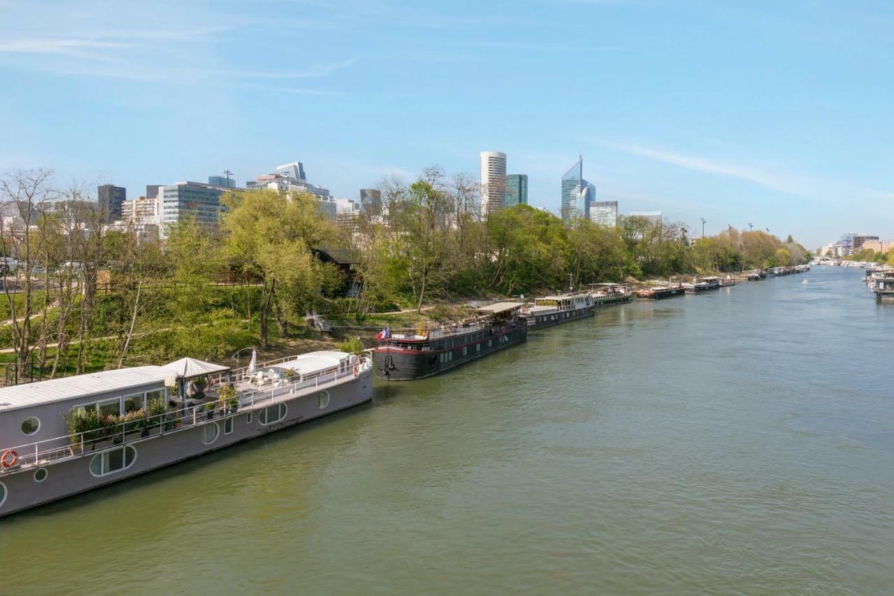 Grande Peniche 4 Ch - 10 Pers -Paris - Ile De Puteaux- Terrasses Villa Eksteriør bilde